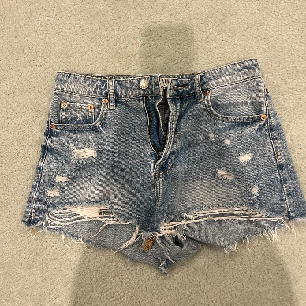 Signature8 Ripped Light Blue Jean Shorts
